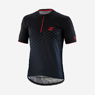 Блуза с къс ръкав Bicycle Line Men's BL Short Sleeve Cycling Jersey - Black/Red