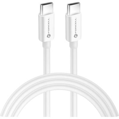Forcell Кабел Forcell - F-Energy C339, USB-C/USB-C, 100W, 2m, бял (5903396172021)