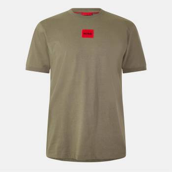 Hugo Тениска Hugo Mens Regular Fit Diragolino T-Shirt - Med Grey 032