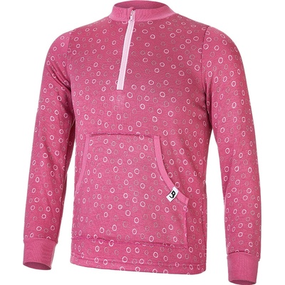 Baridi wear mikina hřejivá kapsa růžová