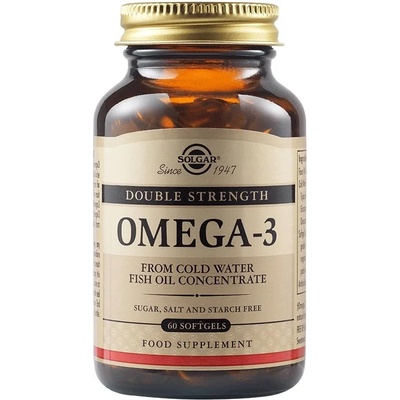 Solgar Omega-3, Double Strength, 60 меки капсули, Solgar