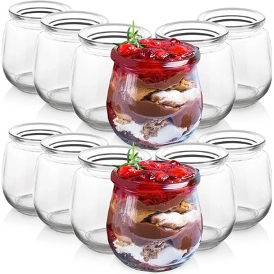 VILDE pohárov na jogurt a dezert s viečkami 4ks x 200ml