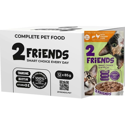 2Friends S KUŘECÍM A JÁTRY 12 x 85 g