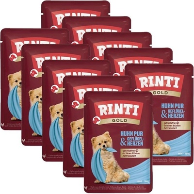 Rinti Gold Pur Adult kuře & drůbeží srdce 10 x 100 g