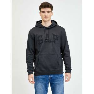 GAP Флийс суитшърт с качулка и лого GAP GAP | Cheren | МЪЖЕ | XS