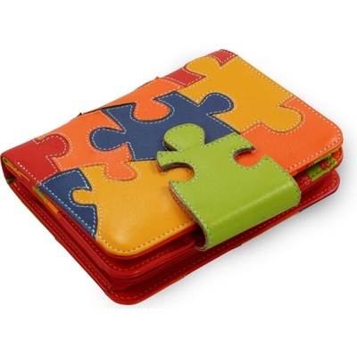 Arwel dámská kožená s motivem puzzle červená