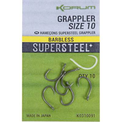 Korum Háček Grappler Barbless vel. 14 10ks