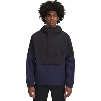 Under Armour Men's Cloudstrike Waterproof Half-Zip Packable Rain Anorak - Black