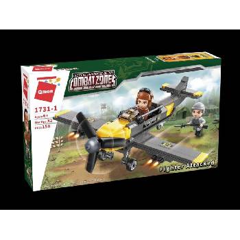 Qman Конструктор, Qman, Combat Zone, Военен самолет, 158 части (Q1731-1)