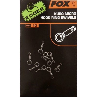 FOX Edges Kuro Micro Hook Ring Swivels 10 ks