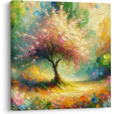 Obraz malebný podzimní strom života - 50x50