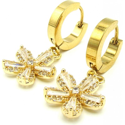 Steel Jewelry náušnice GOLD Chirurgická ocel dámské NS240281