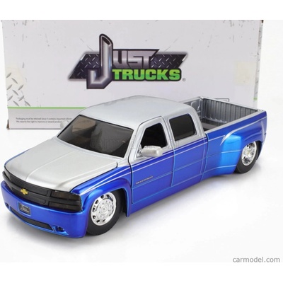 Jada Chevrolet Silverado Pick-up Dually 2007 Modrá Stříbrná 1:24