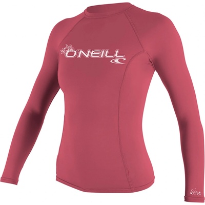 O'Neill Wms Basic Skins L/s Rash fox pink