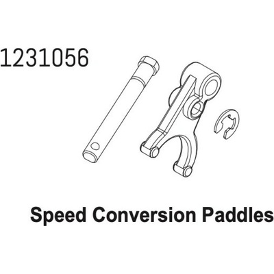 Absima 1231056 2-Speed Shaft & E-Clip Set CR4.4