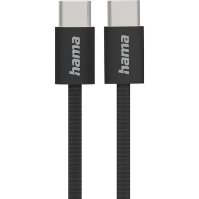 Hama Кабел HAMA Fabric, USB-C към USB-C, 1m, Nylon, Черен - 195002 (HAMA-195002)