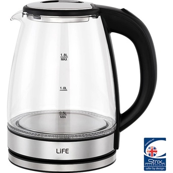 Image 1 of Life Crystal Стъклен Чайник 1.8L - 2200W