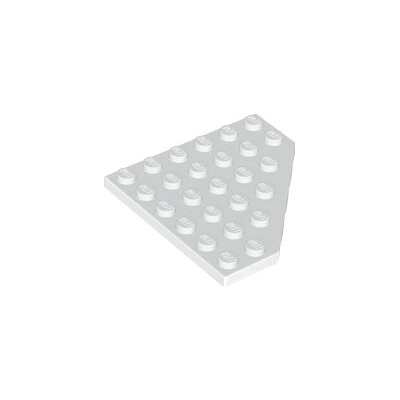 Lego 6106 White Wedge, Plate 6 x 6 Cut Corner