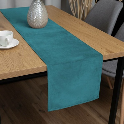 Biante Sametový běhoun Velvet Premium SVP-035 Tyrkysově modrý 35x120cm