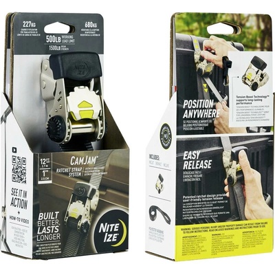 NITE Ize NI-CJRS12-09-R8 upínací popruh (d x š) 3.7 m x 2.5 cm přezka se zubatým páskem
