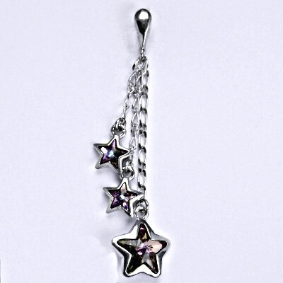 Čištín Stříbrný přívěšek s krystaly Swarovski vitrail light P 1325 3 22