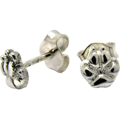 Strieborne Tlapky Labka S malá pes strieborné náušnice 285