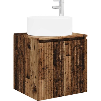 vidaXL Мивка за стена Старо дърво 49, 5 x 44, 5 x 65, 5 см (890470)