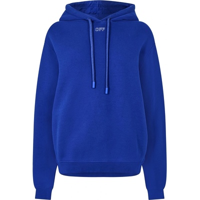 OFF WHITE Суичър OFF WHITE Women's Embroidered Arrow Cotton Relaxed Fit Hoodie - Blue