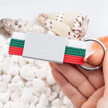 Image 1 of Art gift Метален правоъгълен ключодържател Знаме