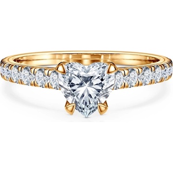 SAVICKI Годежен пръстен Share Your Love: злато, лабораторни диаманти с шлифовка "сърце