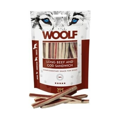 WOOLF Classic poch. Long Beef and Cod Sandwich 100 g