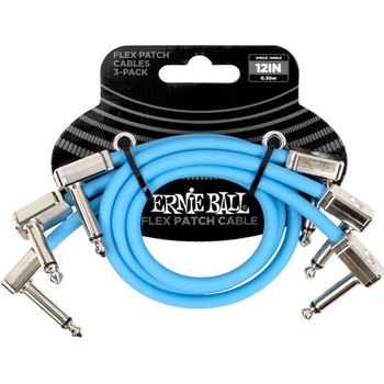 Ernie Ball Flex 3 Pack Blue 30, 48 cm Ъглов - Ъглов Пач кабел (P378854)
