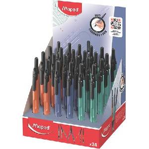 Maped Периметричен дисплей със стилус, 2в1, конвертируем в молив, MAPED Compass Pen", смесени цветове 198701 (198701)