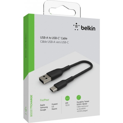 Belkin CAB001bt0MBK USB-A na USB-C, 15cm, černý
