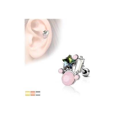 Piercingate činka do ucha PNC00101 zlatá