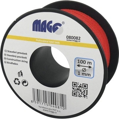 MAGG Stavební provázek 1/100m - červený 080082 | Zboží Auto