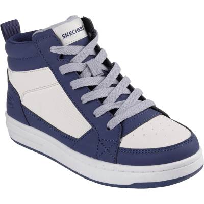 Skechers Детски високи кецове Skechers Lace Up Fleece Lined High Top W Zip High-Top Trainers Unisex Kids - Navy/Tan