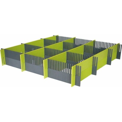 Nastaviteľné priehradky do kuchynskej linky Purvario farba limetková / tmavosivá