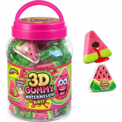 JOHNY BEE 3D GUMMY WATERMELON ŽELÉ S TEKUTOU NÁPLŇOU 60 x 18 g