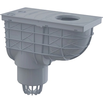 Alcadrain Univerzálny lapač strešných splavenín priamy 300 × 155 / 110 mm šedý