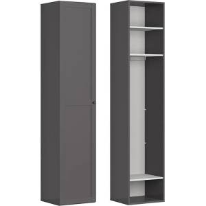 BRW Гардероб flex 50 / 66 / 218 см графит - тесен модел с голяма дълбочина (f57-szafa_zestaw_88-gf)