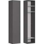BRW Гардероб flex 50 / 66 / 218 см графит - тесен модел с голяма дълбочина (f57-szafa_zestaw_88-gf)