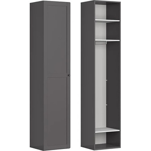 BRW Гардероб flex 50 / 66 / 218 см графит - тесен модел с голяма дълбочина (f57-szafa_zestaw_88-gf)