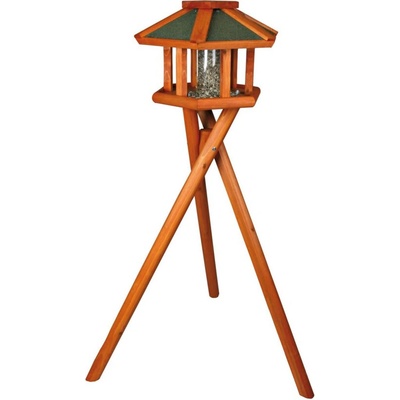 Trixie Vonkajšie krmítko Natura so strieškou a silom na trojnožke 1,4 m 50 x 34 cm hnedá