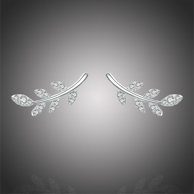 Grace Silver Jewellery stříbrné náušnice se zirkony Lily E-BSE031 stříbrná