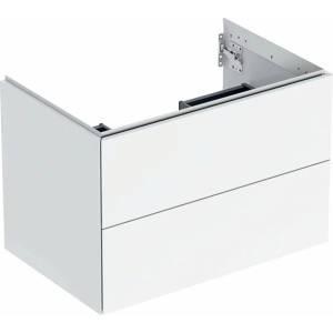 Geberit One лъскав бял стенен шкаф 75 см с 2 чекмеджета (505.262.00.1)