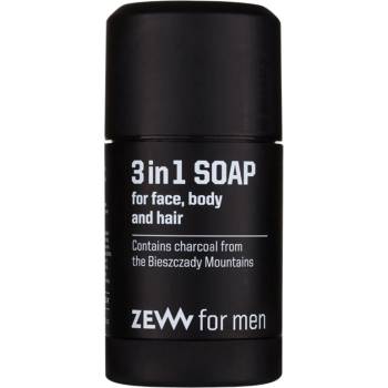 Zew For Men 3 in 1 Soap натурален твърд сапун за лице, тяло и коса 3 в 1 85ml