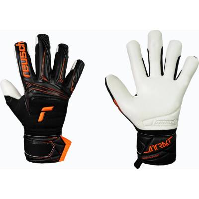 Reusch Attrakt Advance Finger Support black/shocking orange