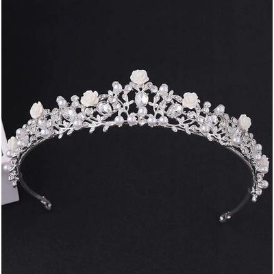 Naishide Jewelry svatební korunka do vlasů ROSE stříbrná – Hledejceny.cz