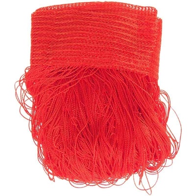 Šňůrková záclona 100cm červená